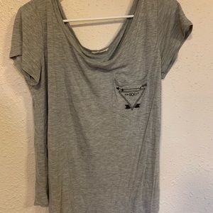 Grey short sleeve shirt